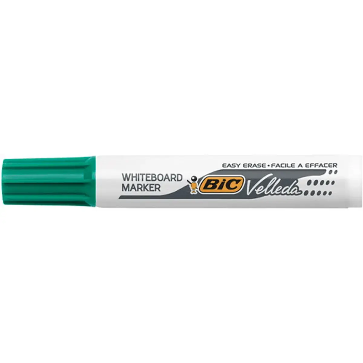 BIC Velleda 1791 Viltstiften voor Whiteboard, Droog Uitwisbaar, Brede beitelpunt - Groen, Doos van 12 