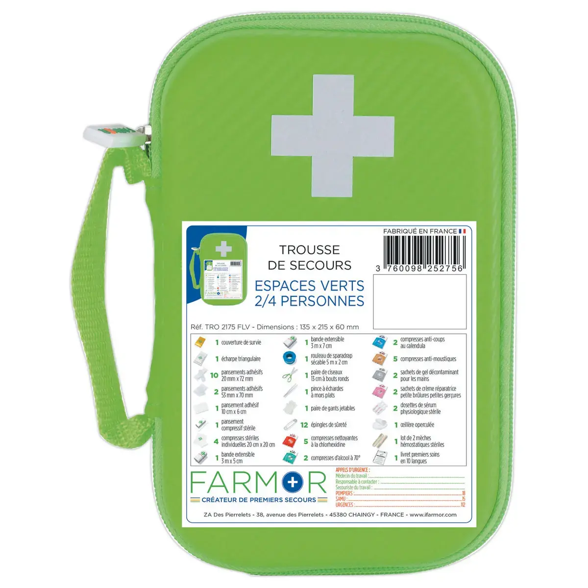 Eerste hulp kit Groene Ruimtes 2/4 personen - Farmor