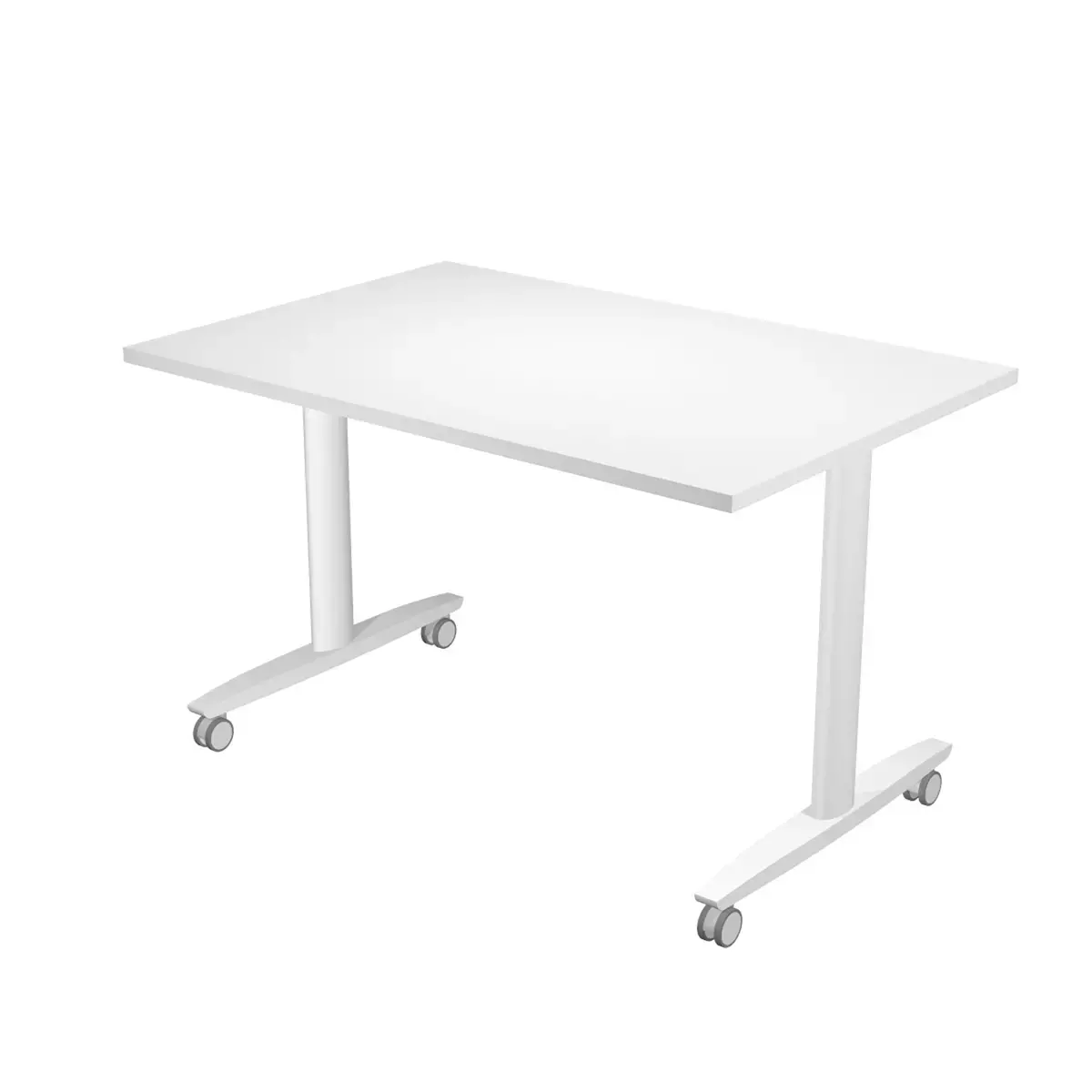 kantelbare tafel op wielen 120x80x74,1 cm wit/wit