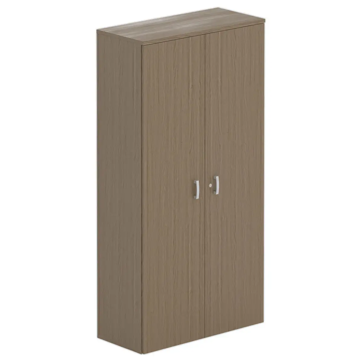 Hoge melamine kast 2 deuren 197x100x42cm walnoot 