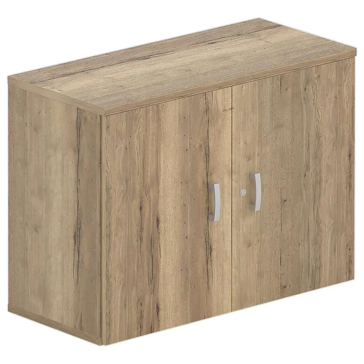 Lage melamine kast 2 deuren 73x100x42cm eikenfineer 