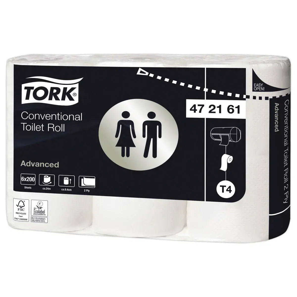 6 rollen zacht standaard toiletpapier TORK 2 lagen