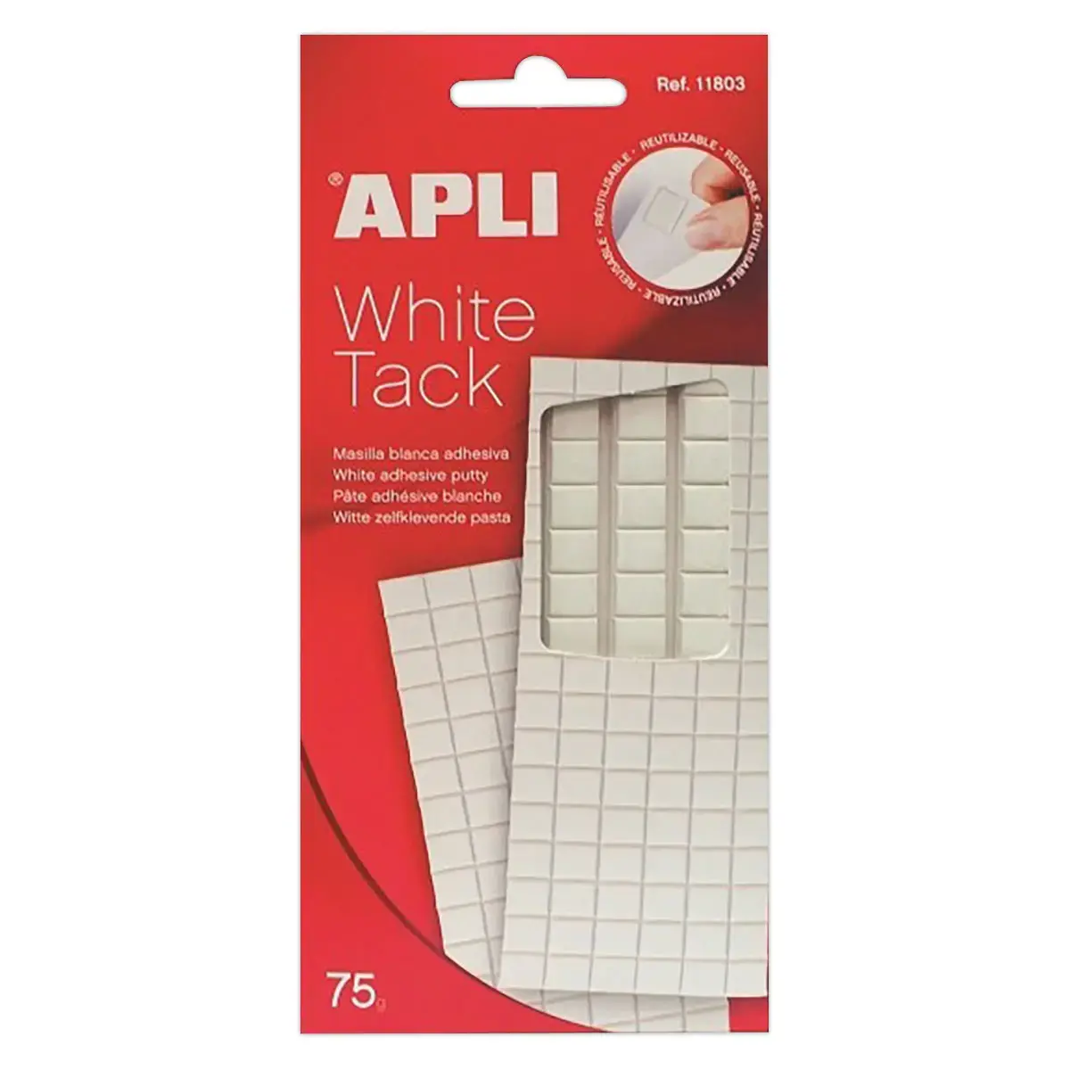 Kneedbare witte plakpastilles Apli Tack 75 g - 102 pastilles