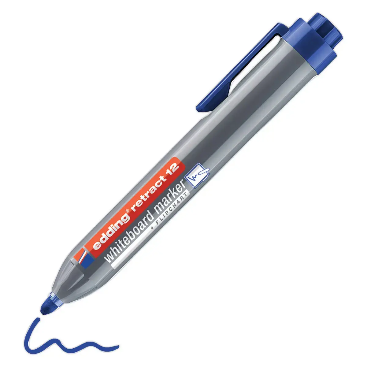 Edding retract 12 blauwe marker voor whiteboards