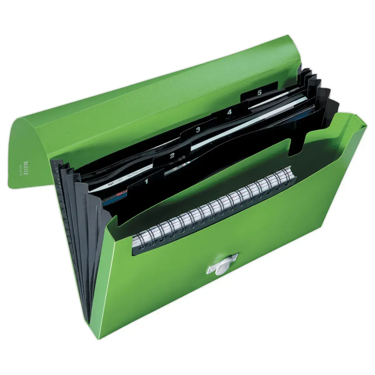 Leitz uitrekbare sorteerder gerecycleerd - 6 vakken - Groen 
