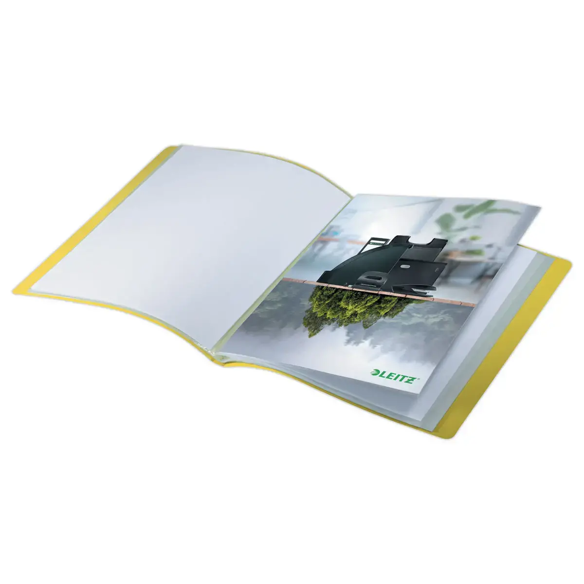 Documentbeschermer recycled PP - 40 hoezen - geel