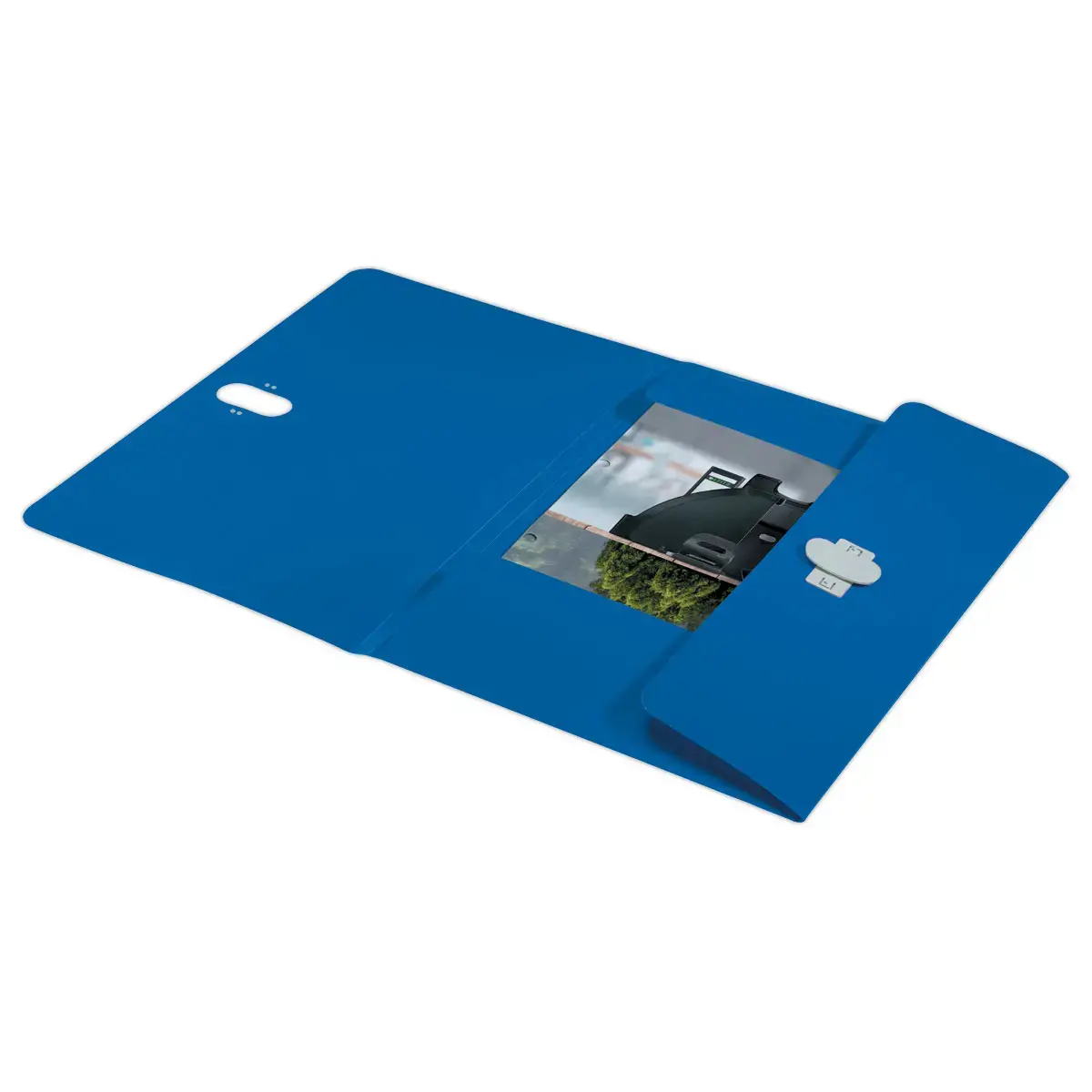 Map LEITZ 3 flappen - gerecycleerd PP - blauw 