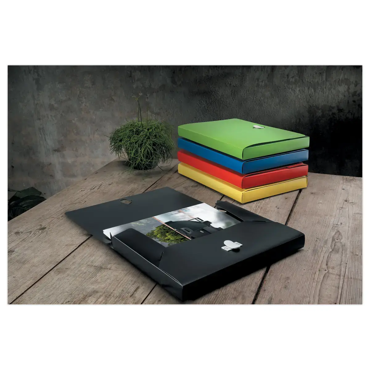 Gerecycleerde klasseerdoos - groen - LEITZ 