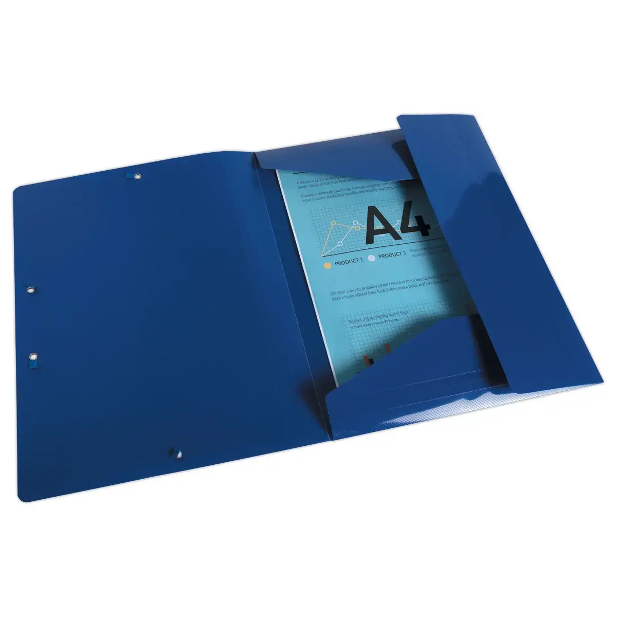 Map met elastiek polypropyleen gerecycleerd BeeBlue - Marineblauw - EXACOMPTA