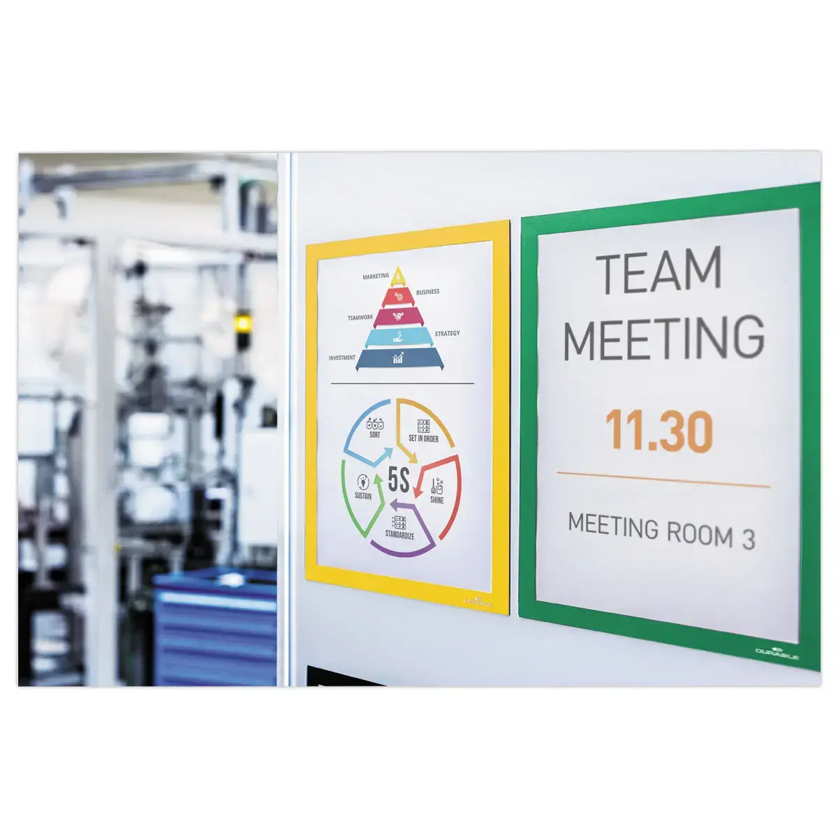5 magnetische displayframes DURAFRAME - Geel