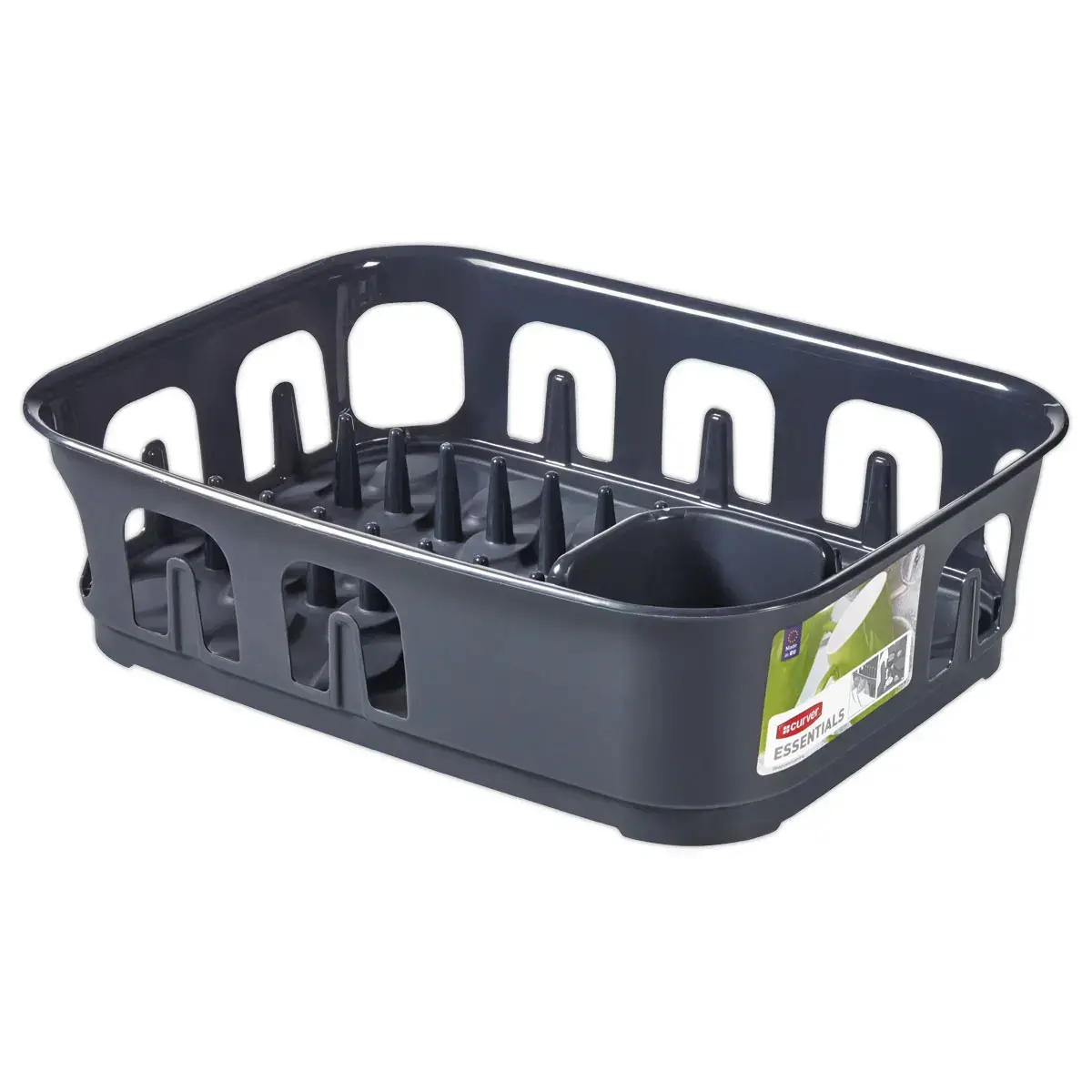 Afdruiprek 9 borden Essentials CURVER-antraciet