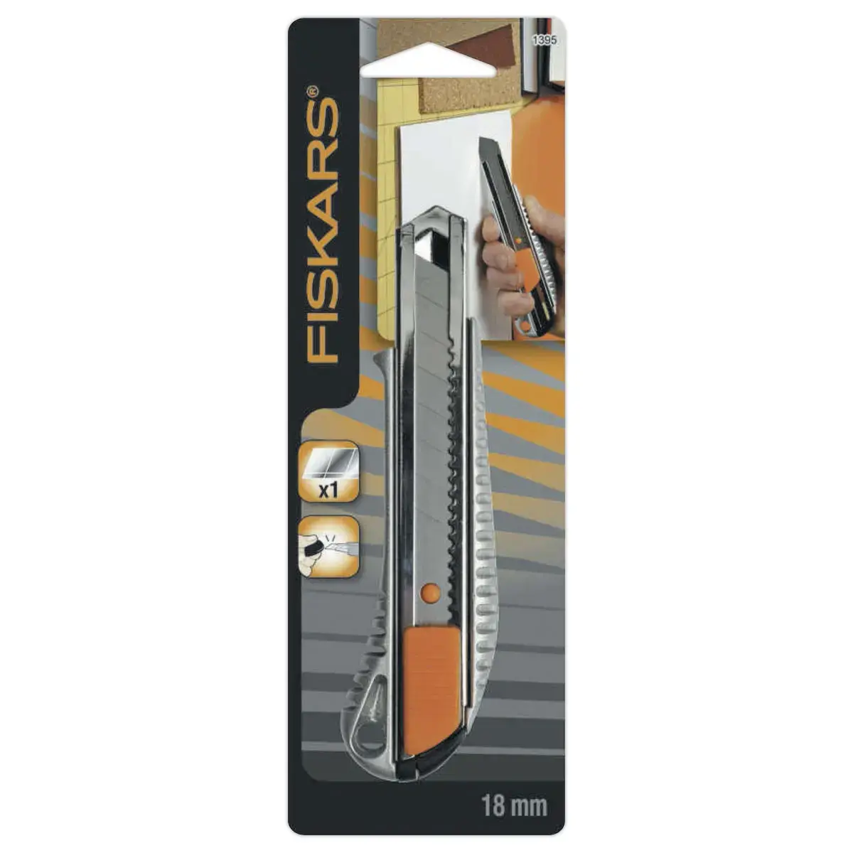 Cutter FISKARS Professioneel Metaal 18 mm - kleur metaal