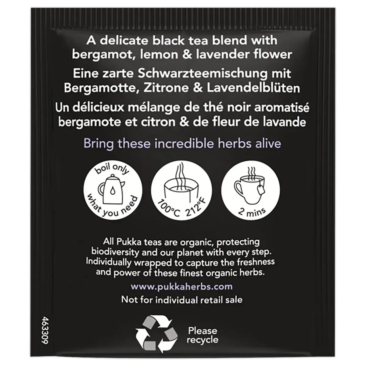 20 Pukka gorgeous Earl Grey biologische zwarte theezakjes