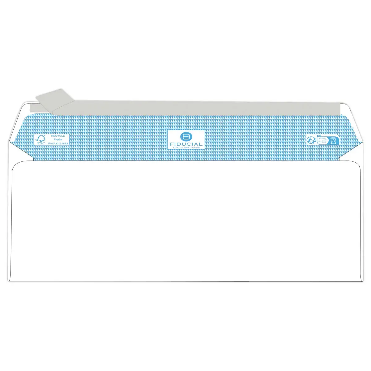 500 Witte enveloppen 110x220 cm - 45x100 80g - FIDUCIAL