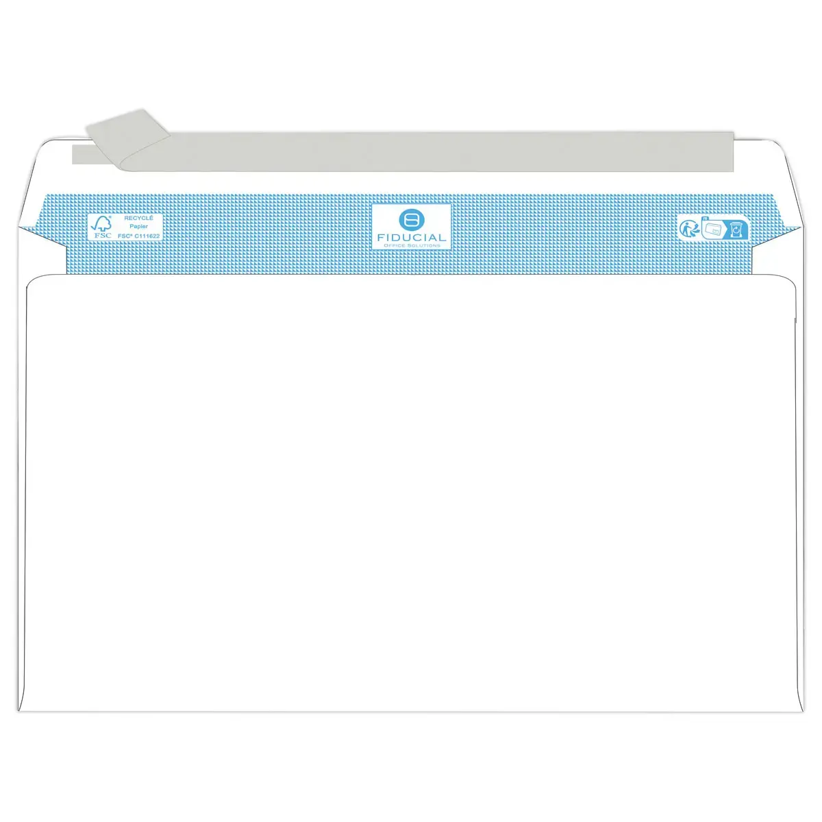 500 witte enveloppen 162x229 80 gr siliconen Fiducial