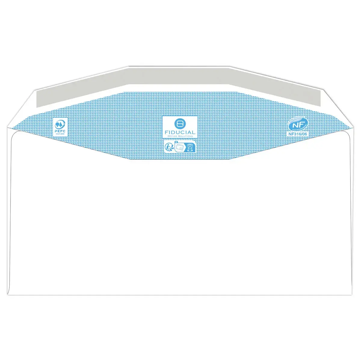1000 witte enveloppen MSPA 115x225 venster 45x100 80gr gecoat Fiducial