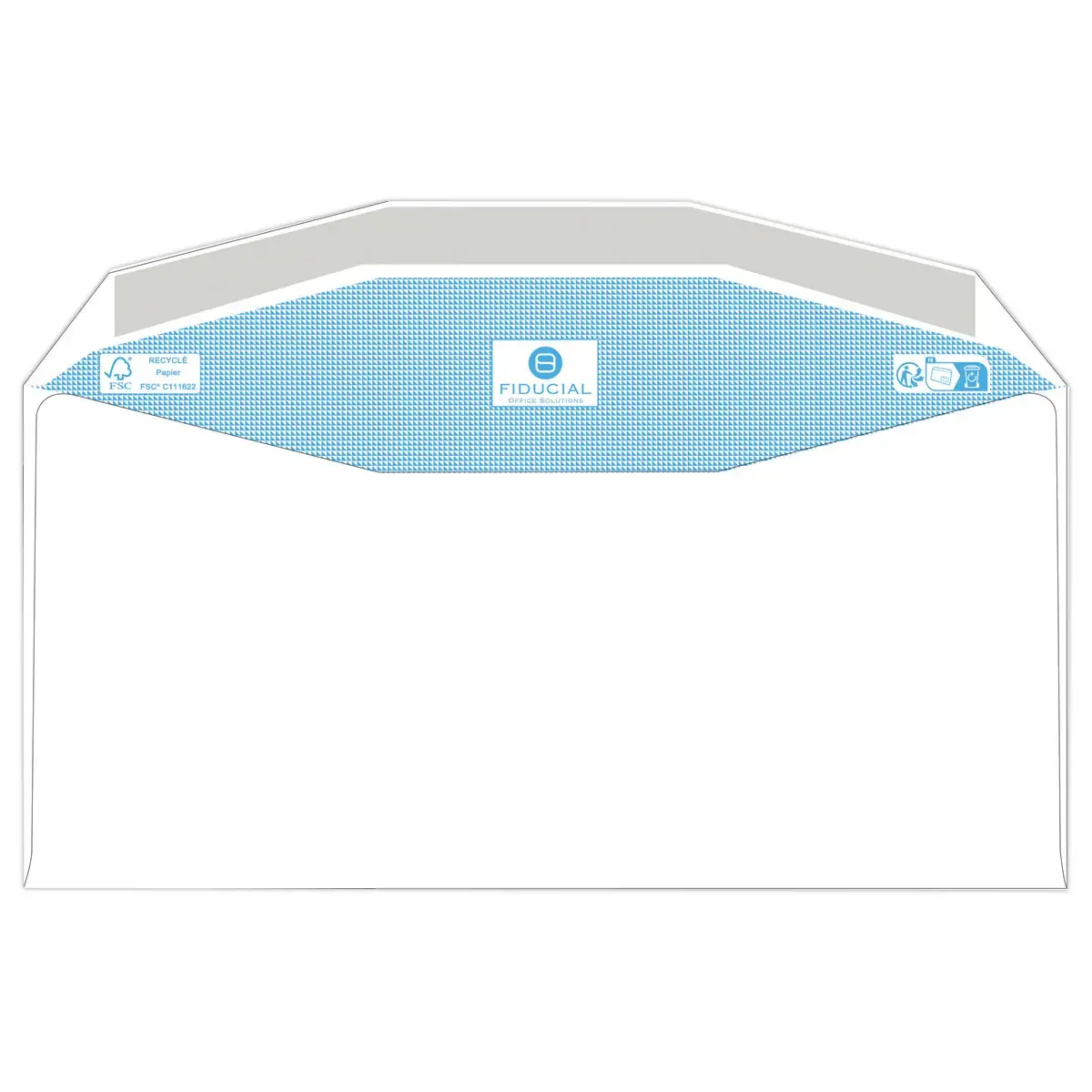 1000 witte MSPA-enveloppen 114X229 ven 45x100 80gr gecoat gerecycled