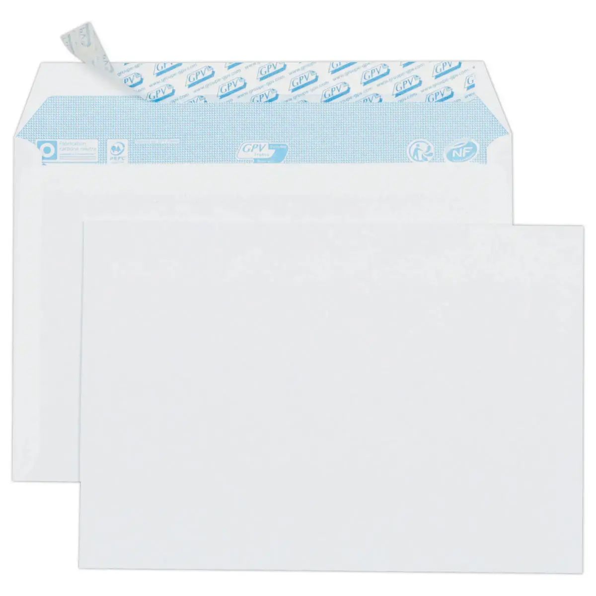 50  witte enveloppen - C5 - 162x229 80g - silicoonband - GPV EVERY DAY 