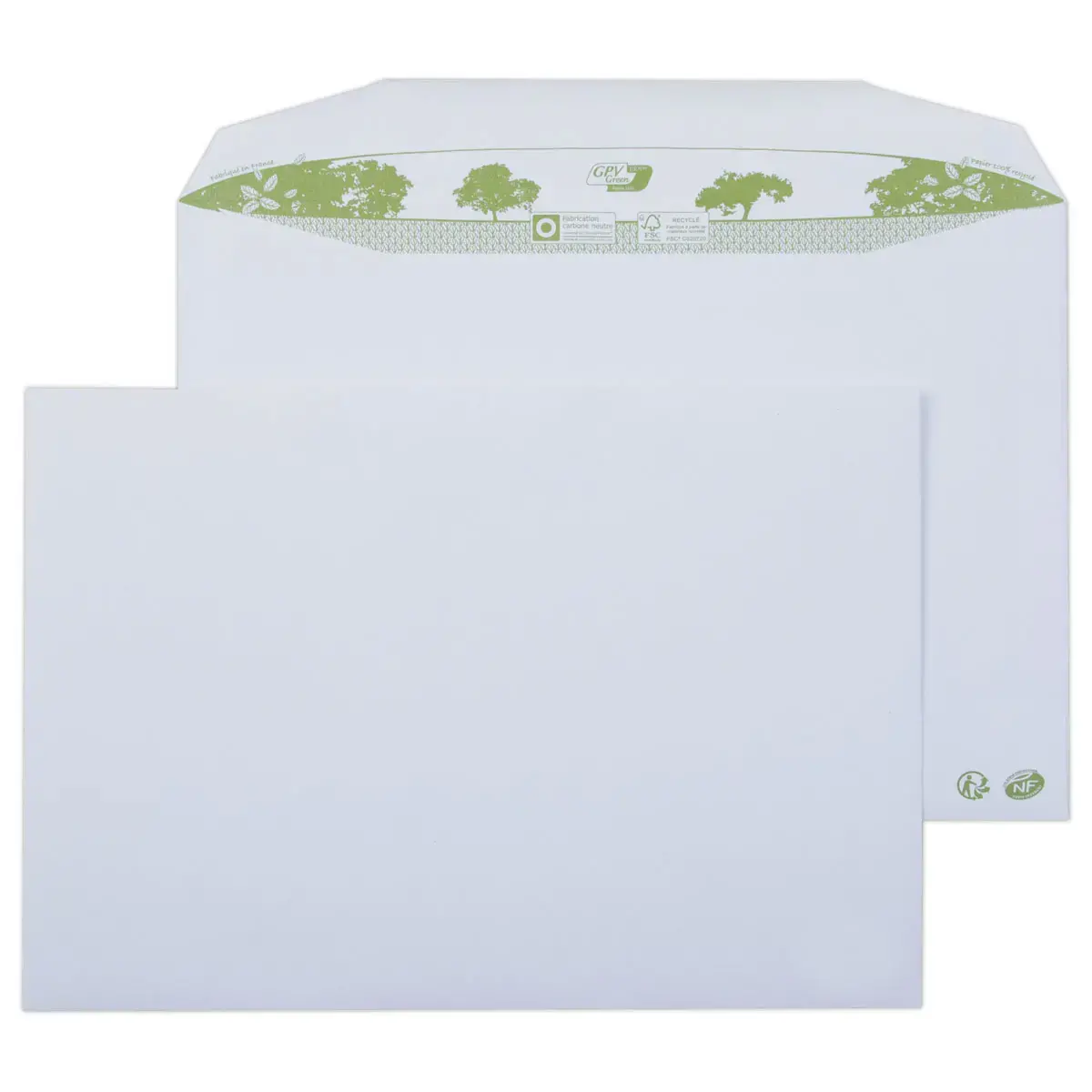 250 MSPA extra witte enveloppen 229x324 mm 100% gerecycled 80g met gummiband