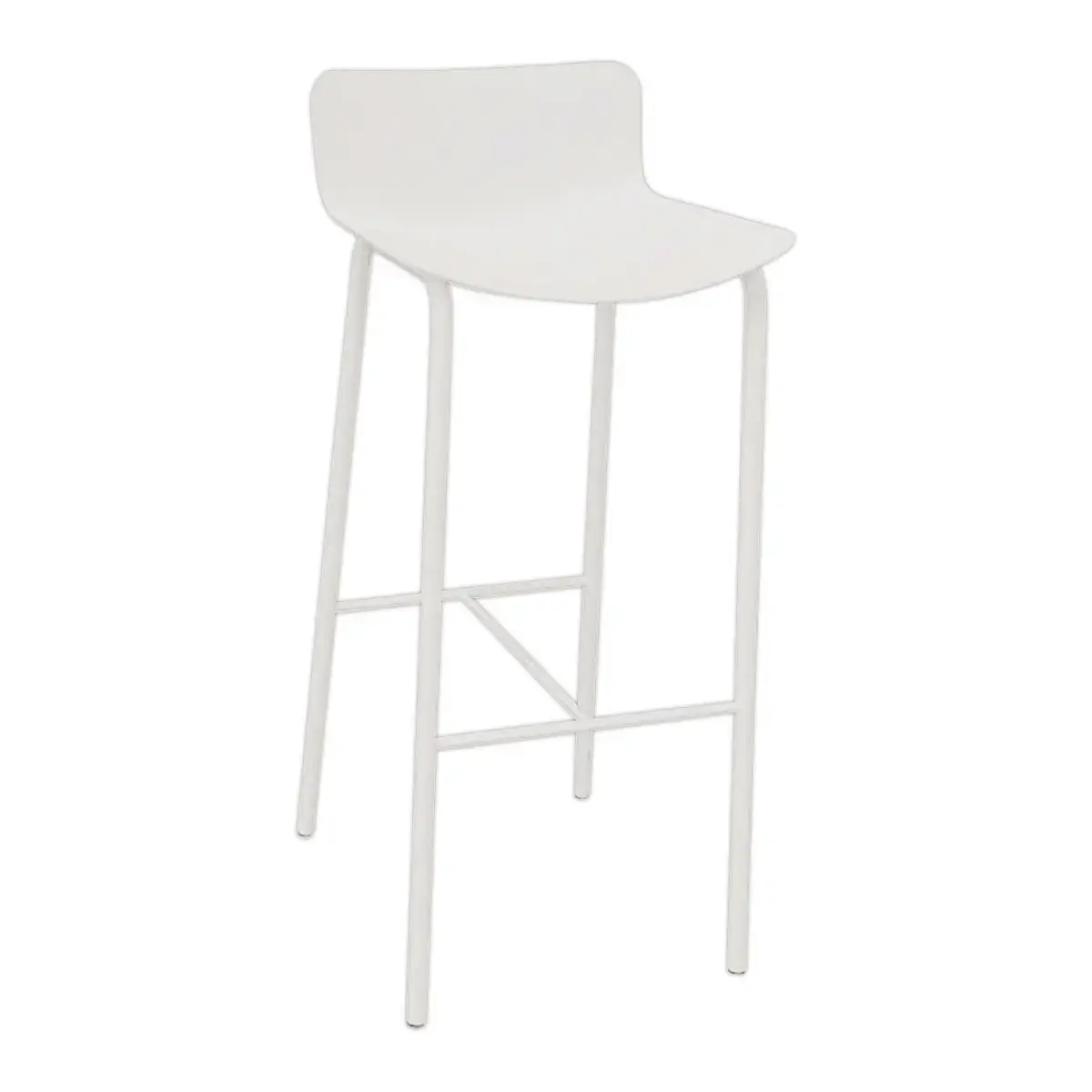 Hoge kruk H 75 cm POPP met lage rugleuning