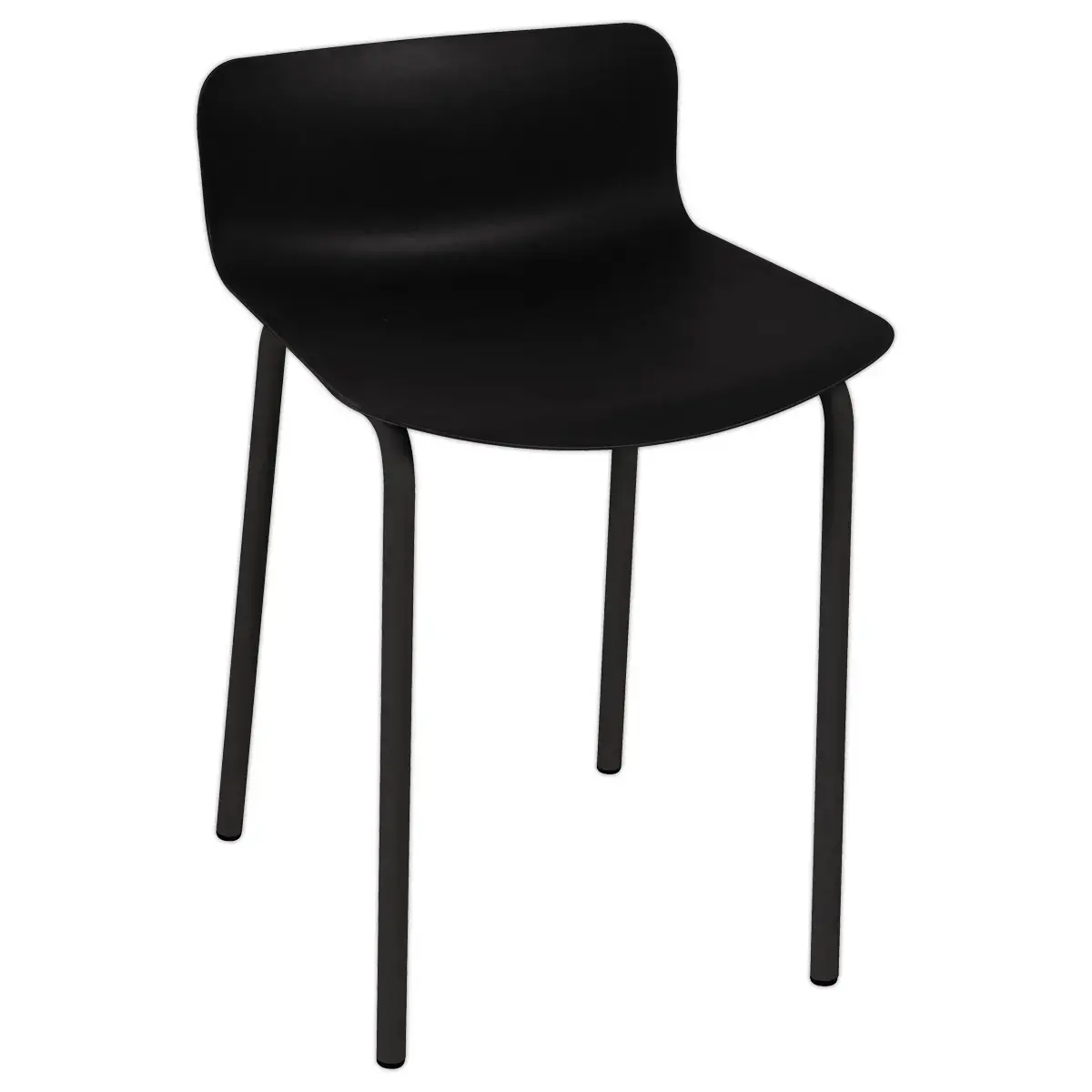 Tabouret POPP met lage rugleuning zwart H60
