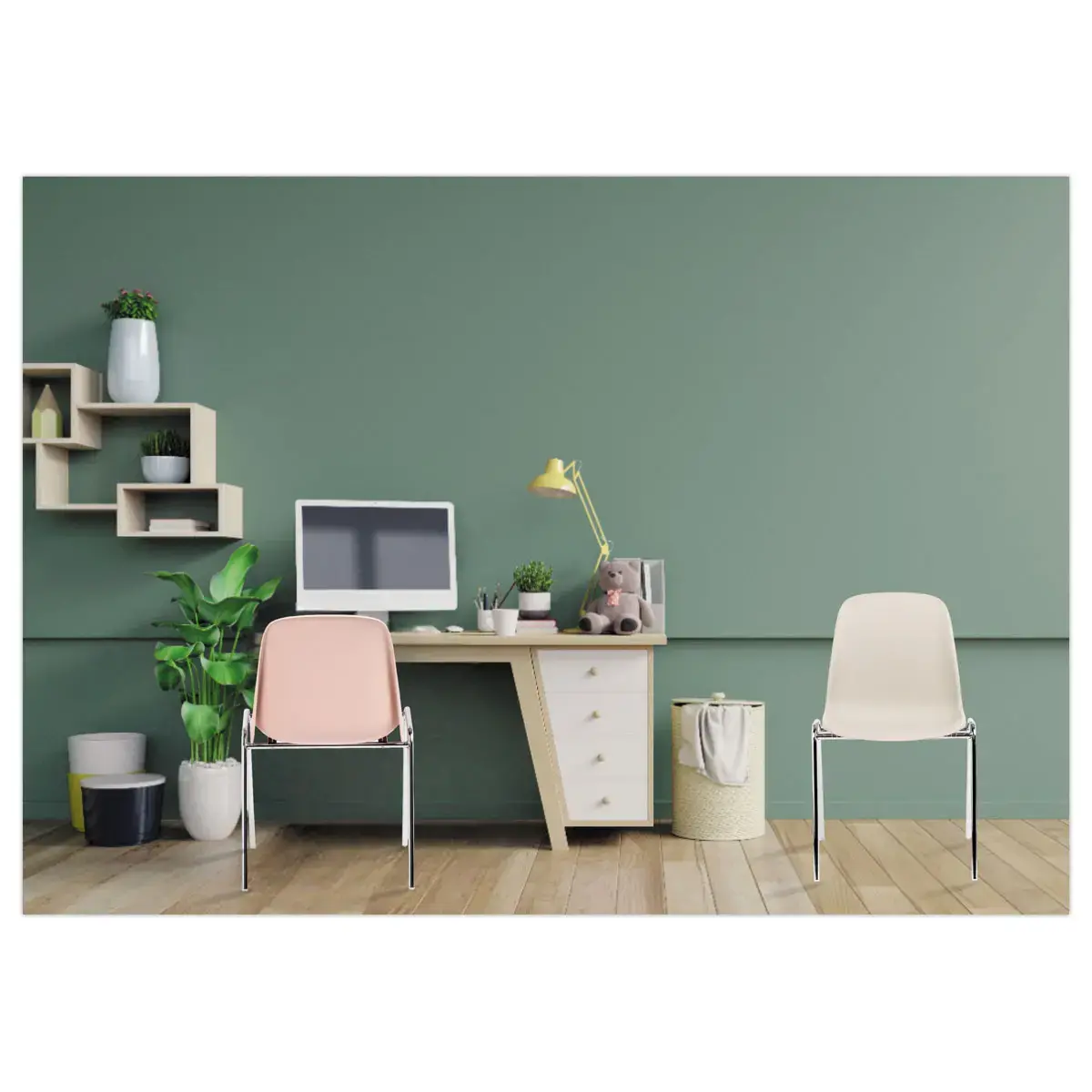 Pastel beige Charlotte stoel 