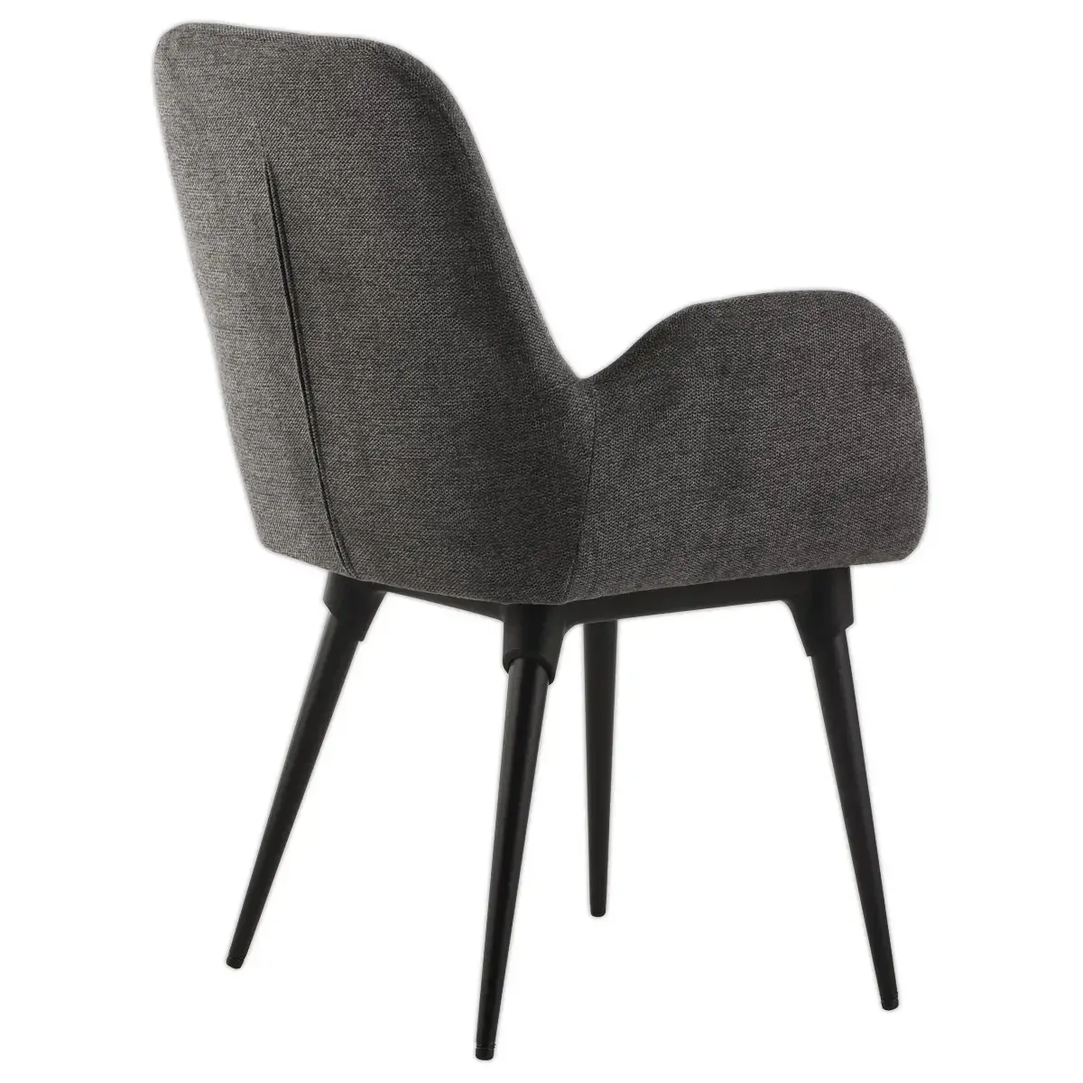 2 Stoelen Grijs stof 4 metalen poten gemonteerd