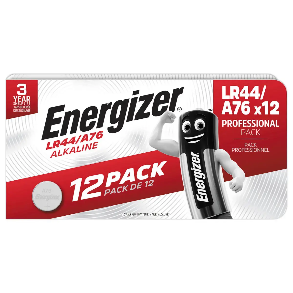12 Alkaline knoopcellen Energizer LR44/A76