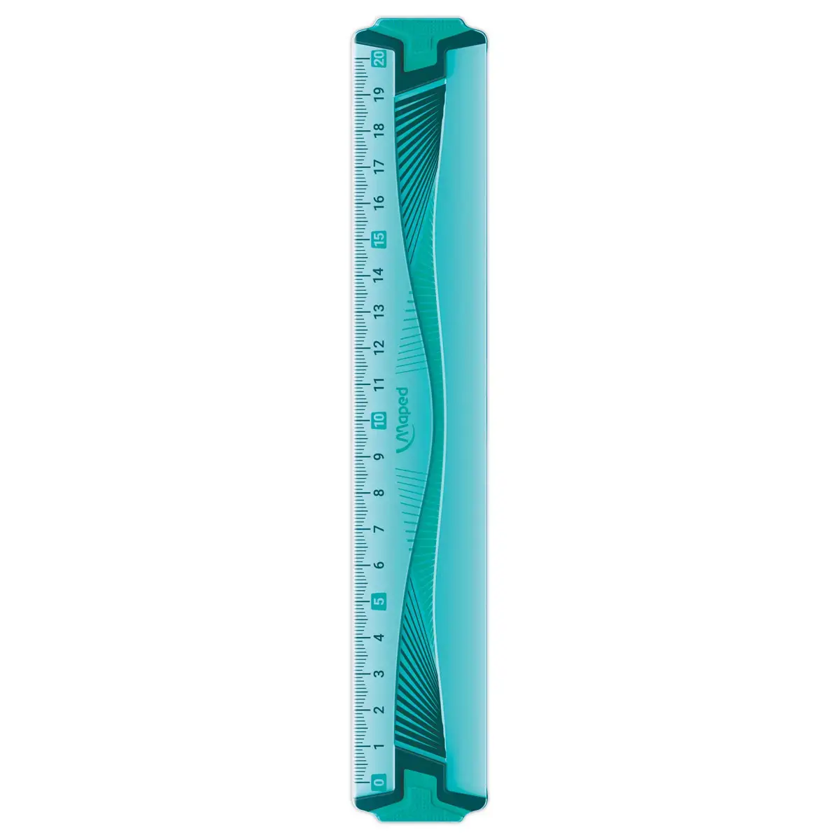 Platte regel 20 cm - ONBREKBAAR, assorti in blauw of groen 