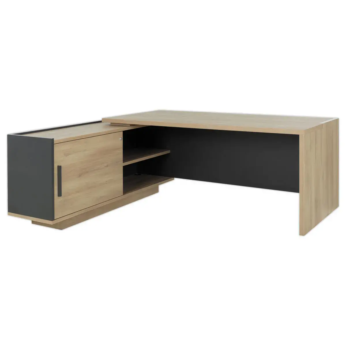 Bureau BARI Terug links 180 cm eikenhout bocage gemonteerd