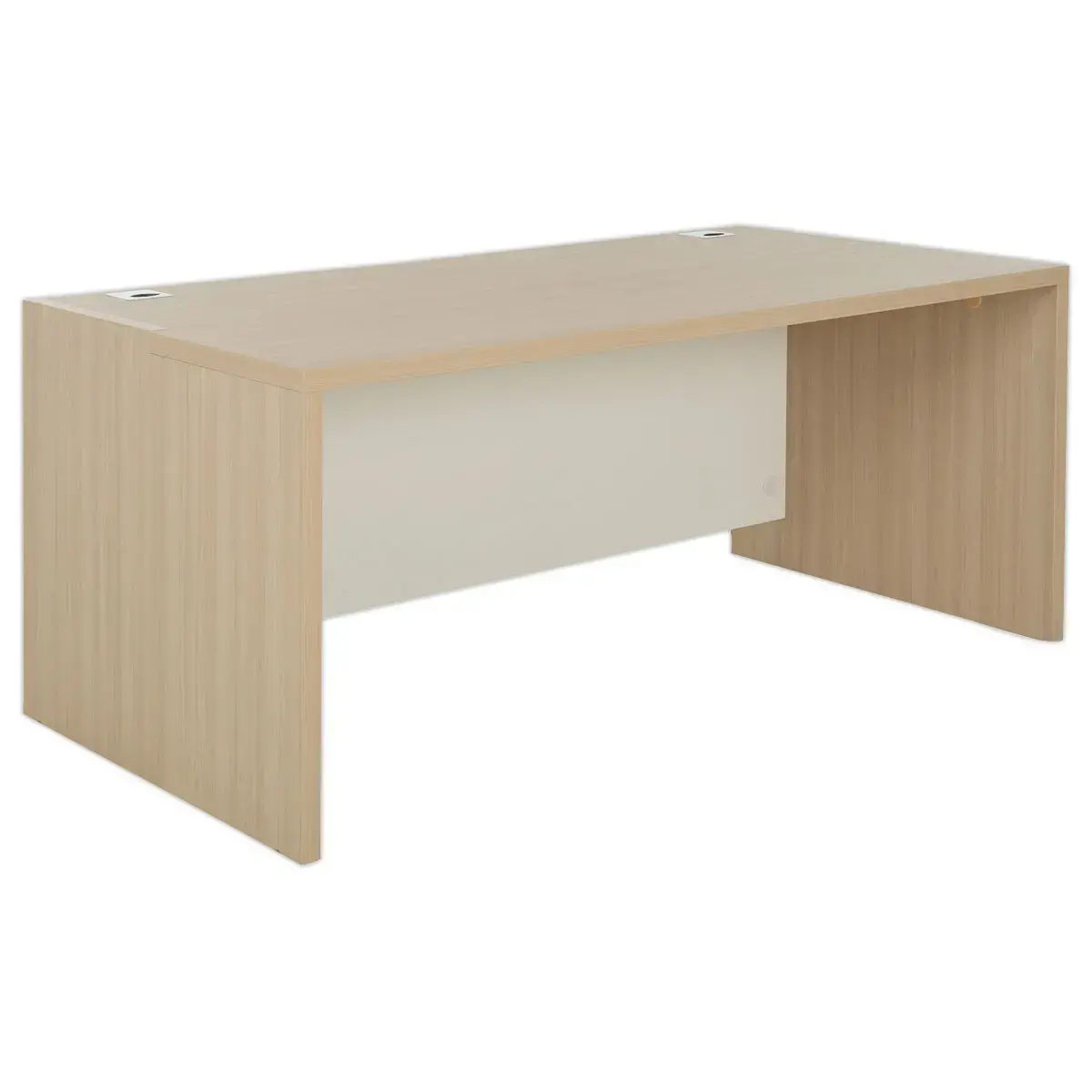 Rechthoekig bureau BARI L180 cm eik en wit gemonteerd