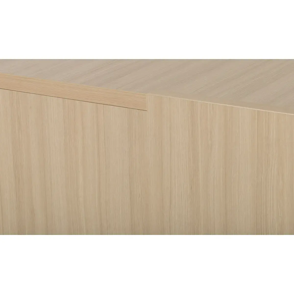 Rechthoekig bureau BARI L180 cm eik en wit gemonteerd