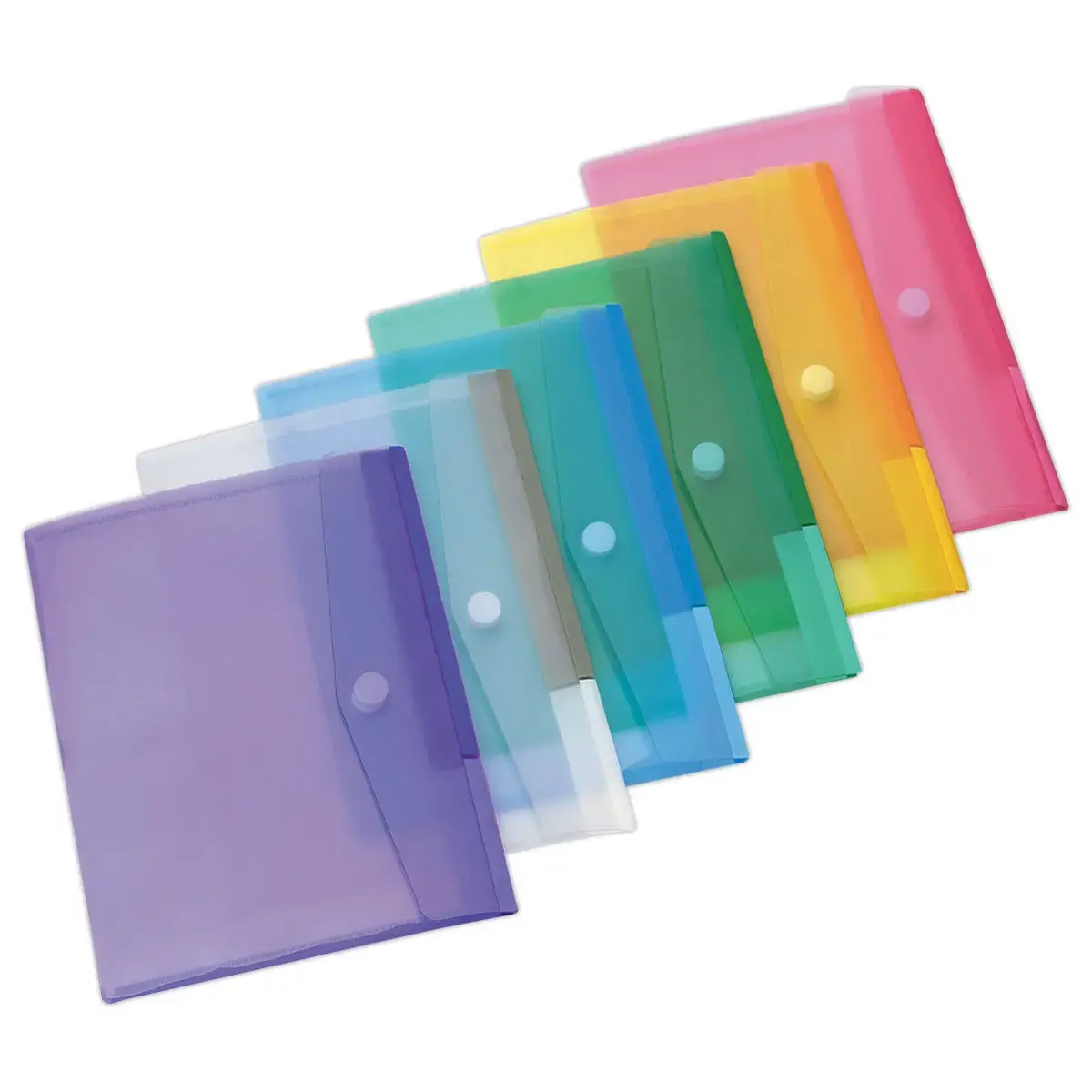 12  recycleerbare polypropyleen A4 mappen - Assorti 
