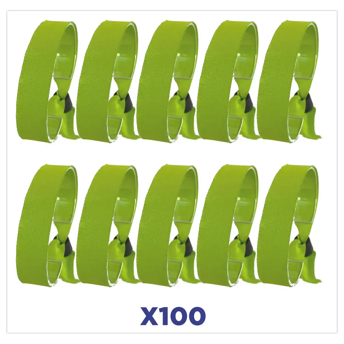 100  groene stoffen armbanden 