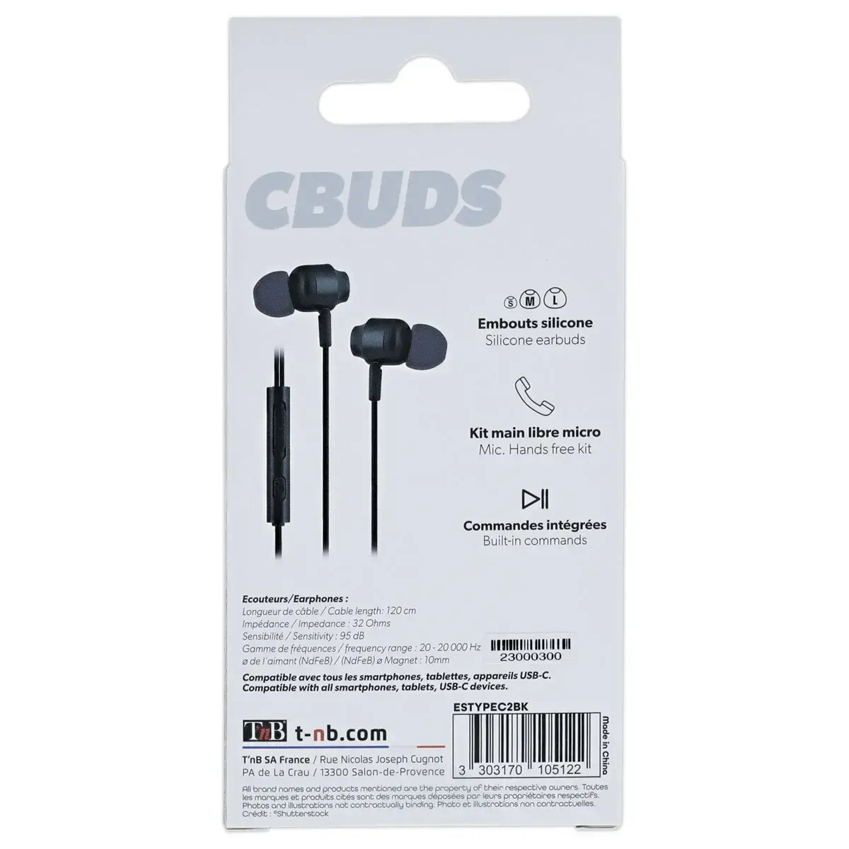 Type-C semi-in-ear koptelefoon