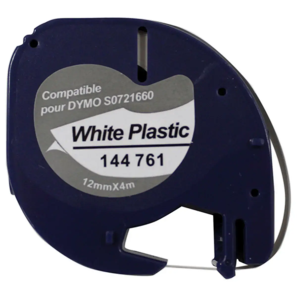 K7-ribbon voor DYMO-labelprinter S0721660 12mmx4 m wit met zwarte afdruk 