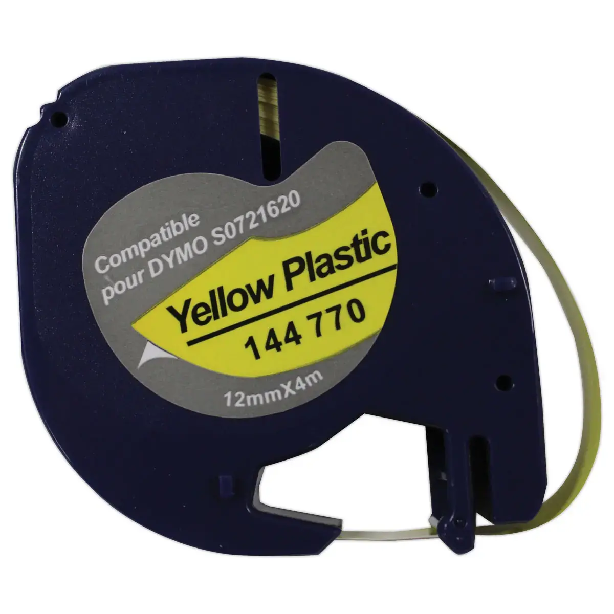 K7-ribbon voor DYMO-labelprinter S0721620 12mmx4 m geel met zwarte afdruk