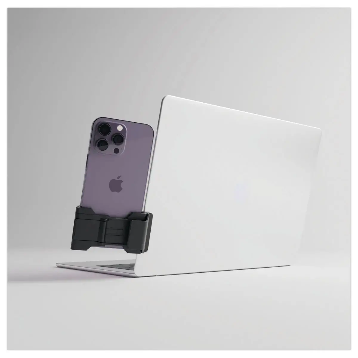 Phoneside One - smartphonehouder voor computerscherm Zwart