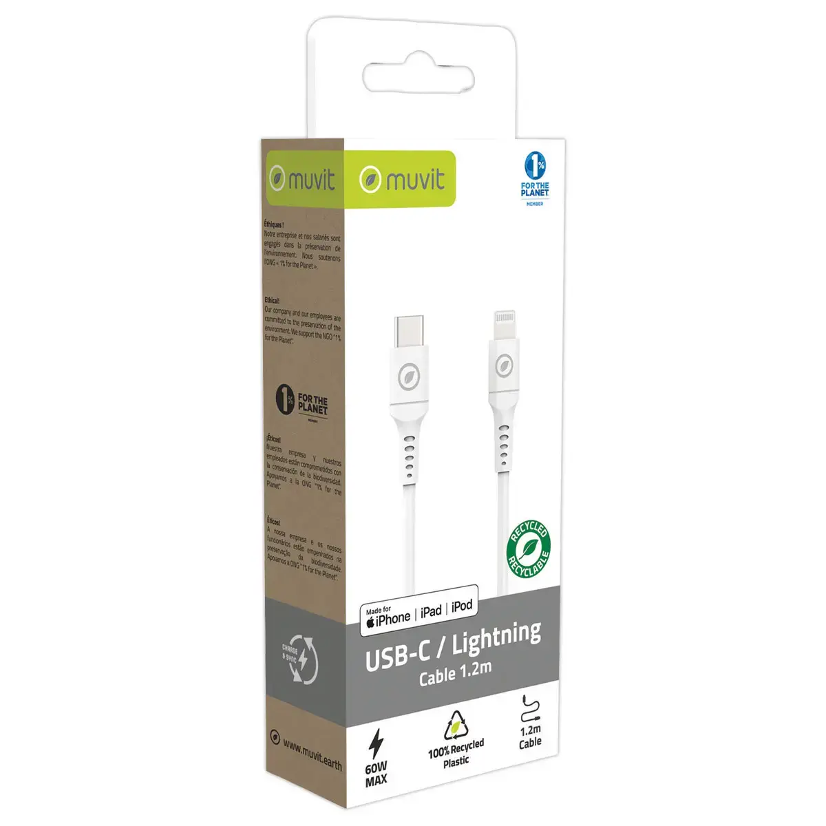 USB-C LIGHTNING oplaadkabel