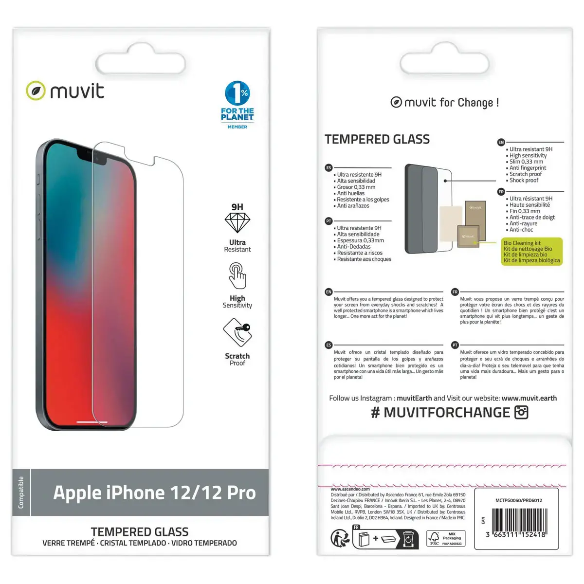 Gelaagd glas voor iPhone 12/12 pro