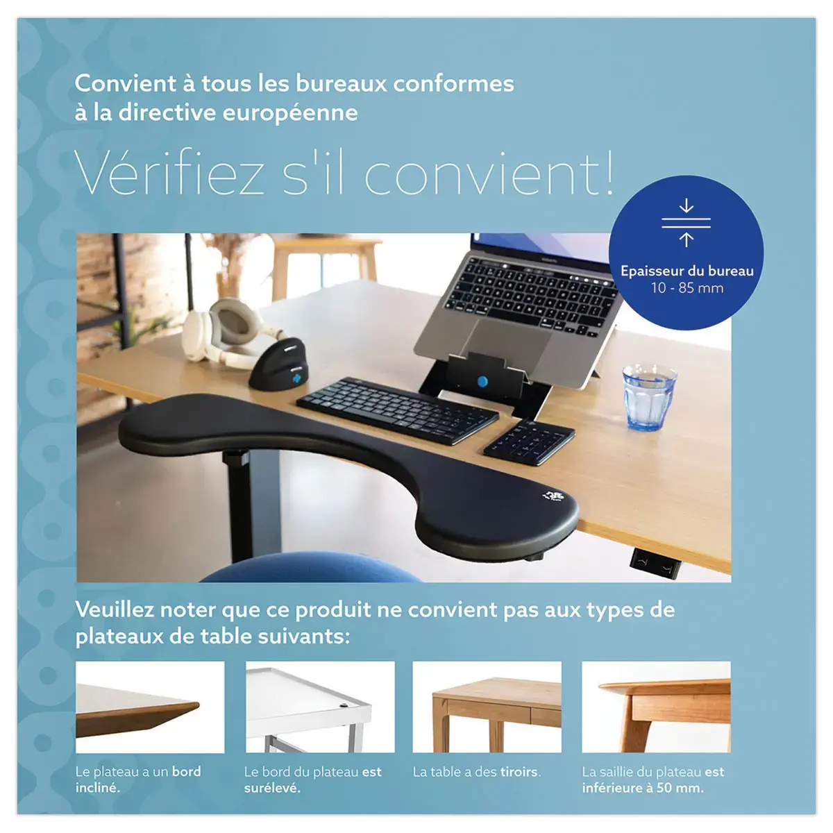De ergonomische onderarmsteun R-Go Tools