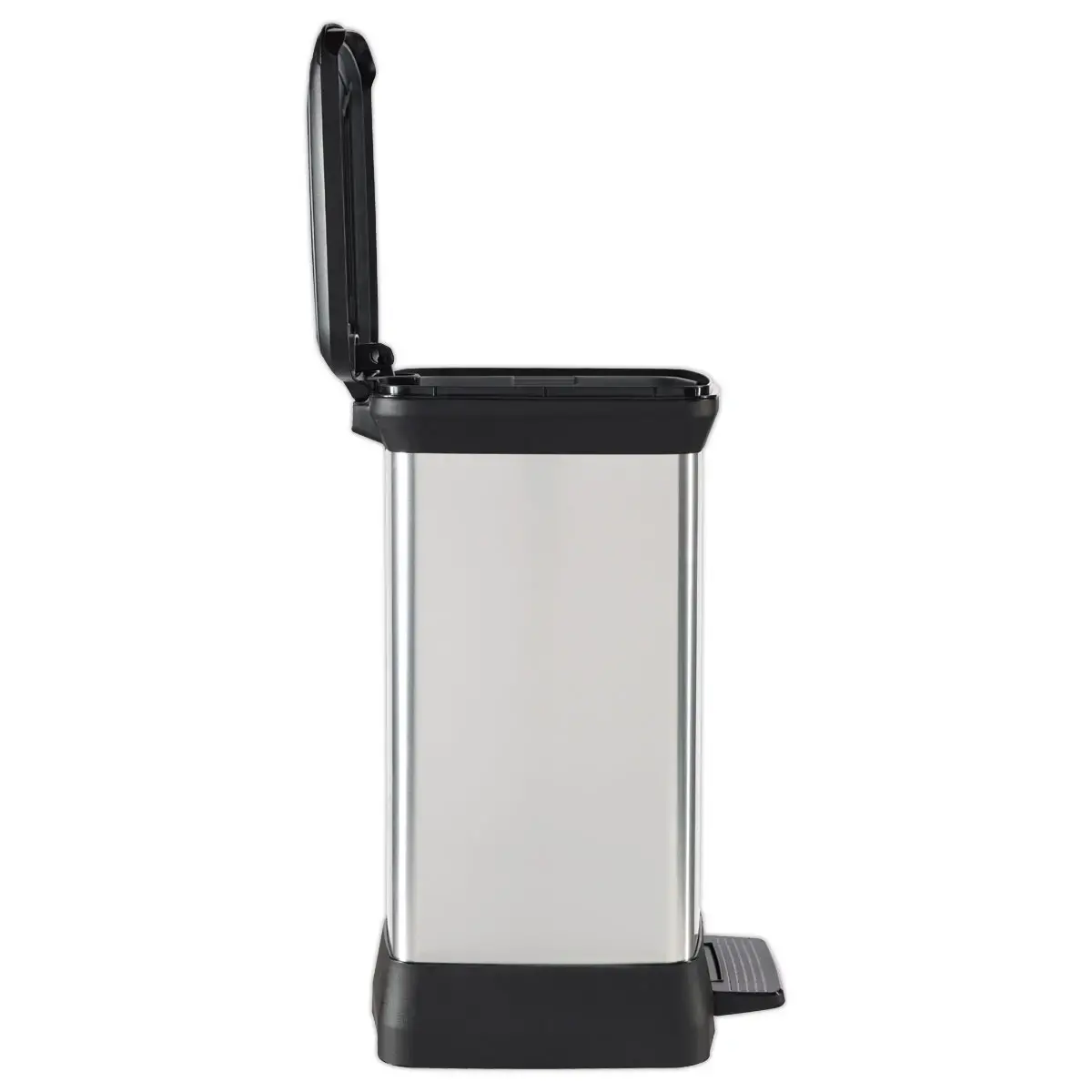 Rechthoekige Decobin vuilnisbak 30l metaal decor