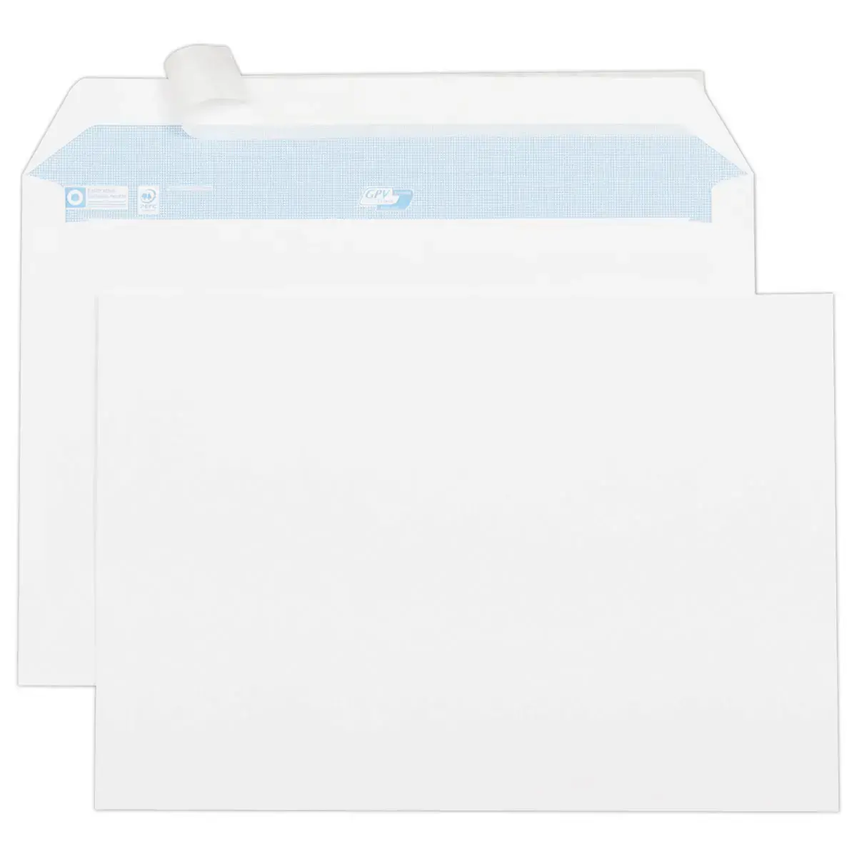 250 witte enveloppen 229x324 90 g/m² siliconen