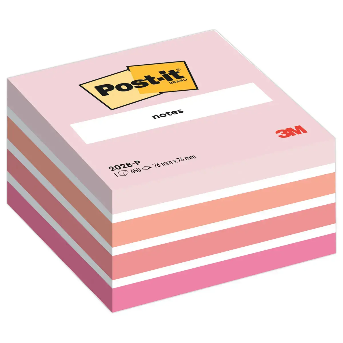 POST-IT&reg; Kubusblok memoblaadjes Light Plaisir 76x76mm - 450 blaadjes 