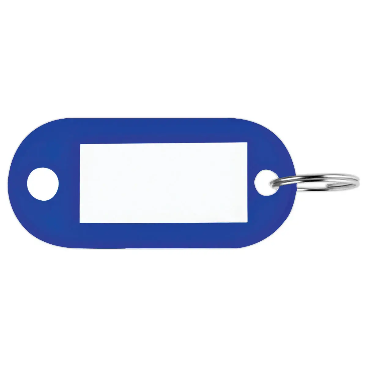 100  sleutelhangers met blauwe labels 