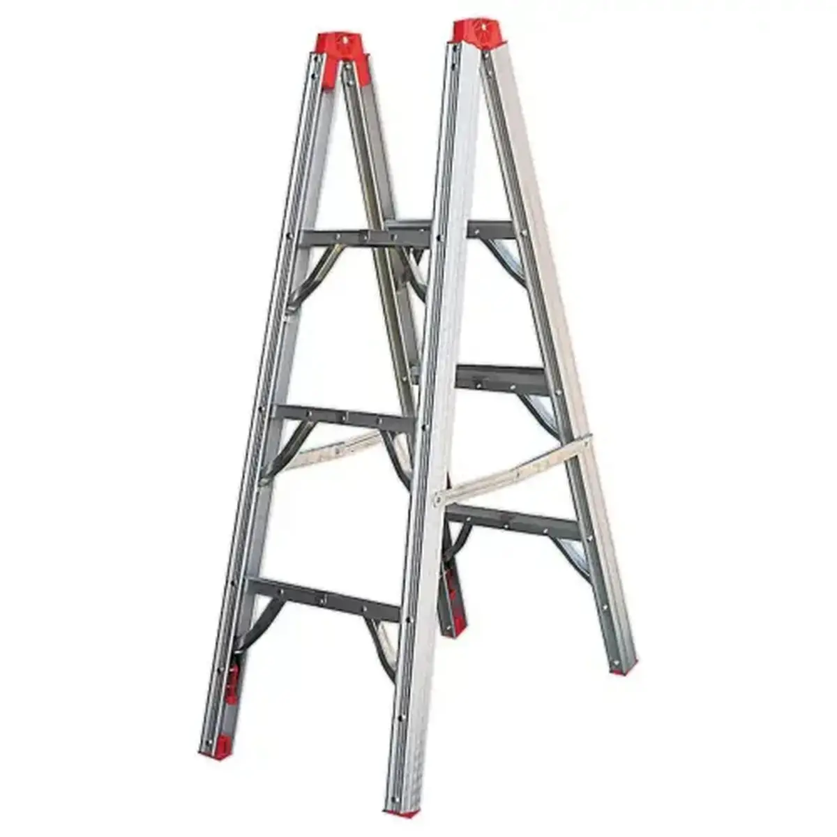Opvouwbare extra platte 3-treden ladder