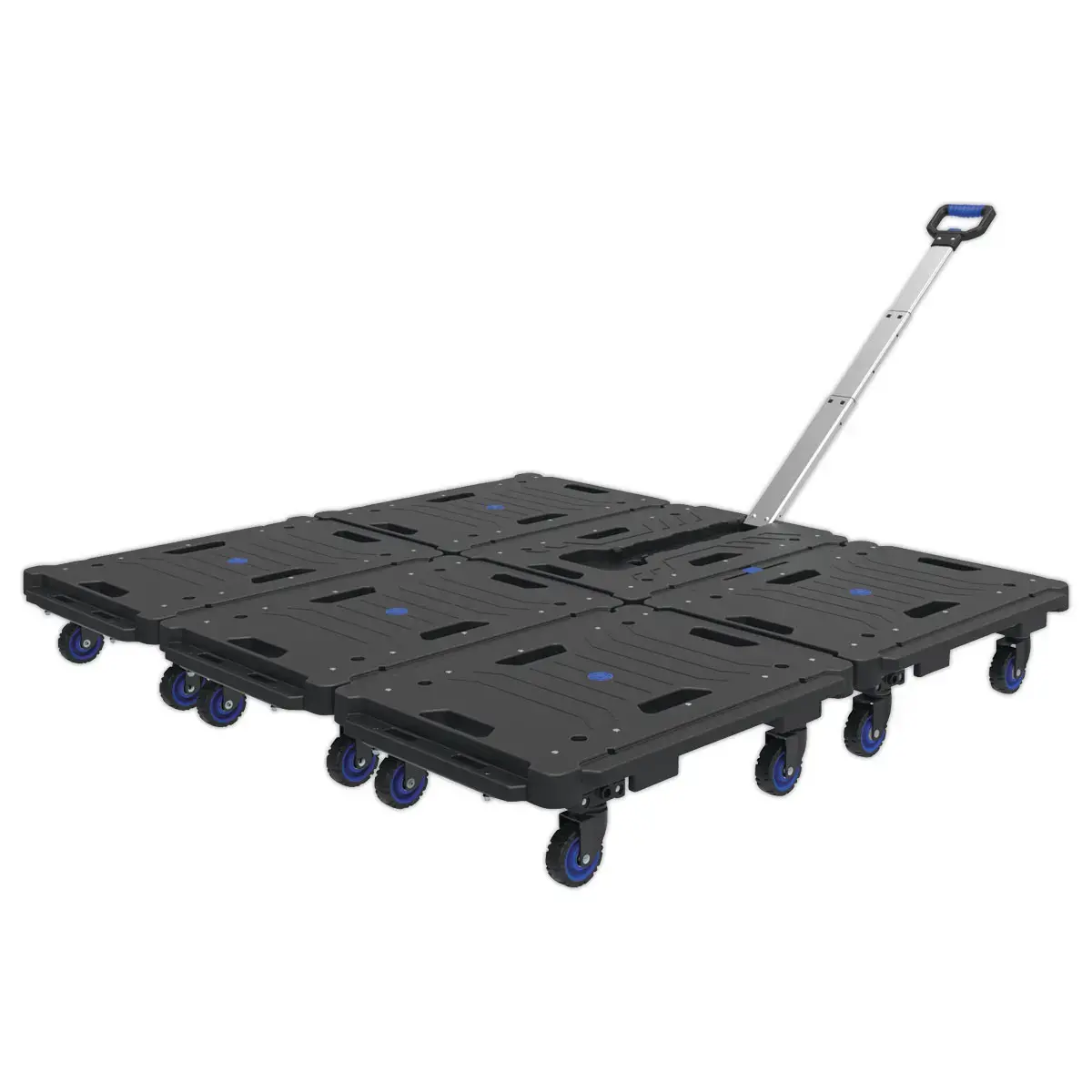 Rollend plateau met telescopische handgreep