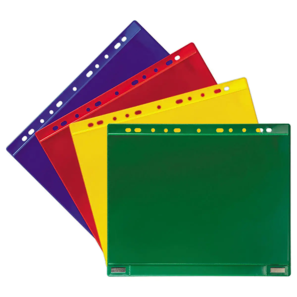 5 blauwe magnetische geperforeerde tussenbladen