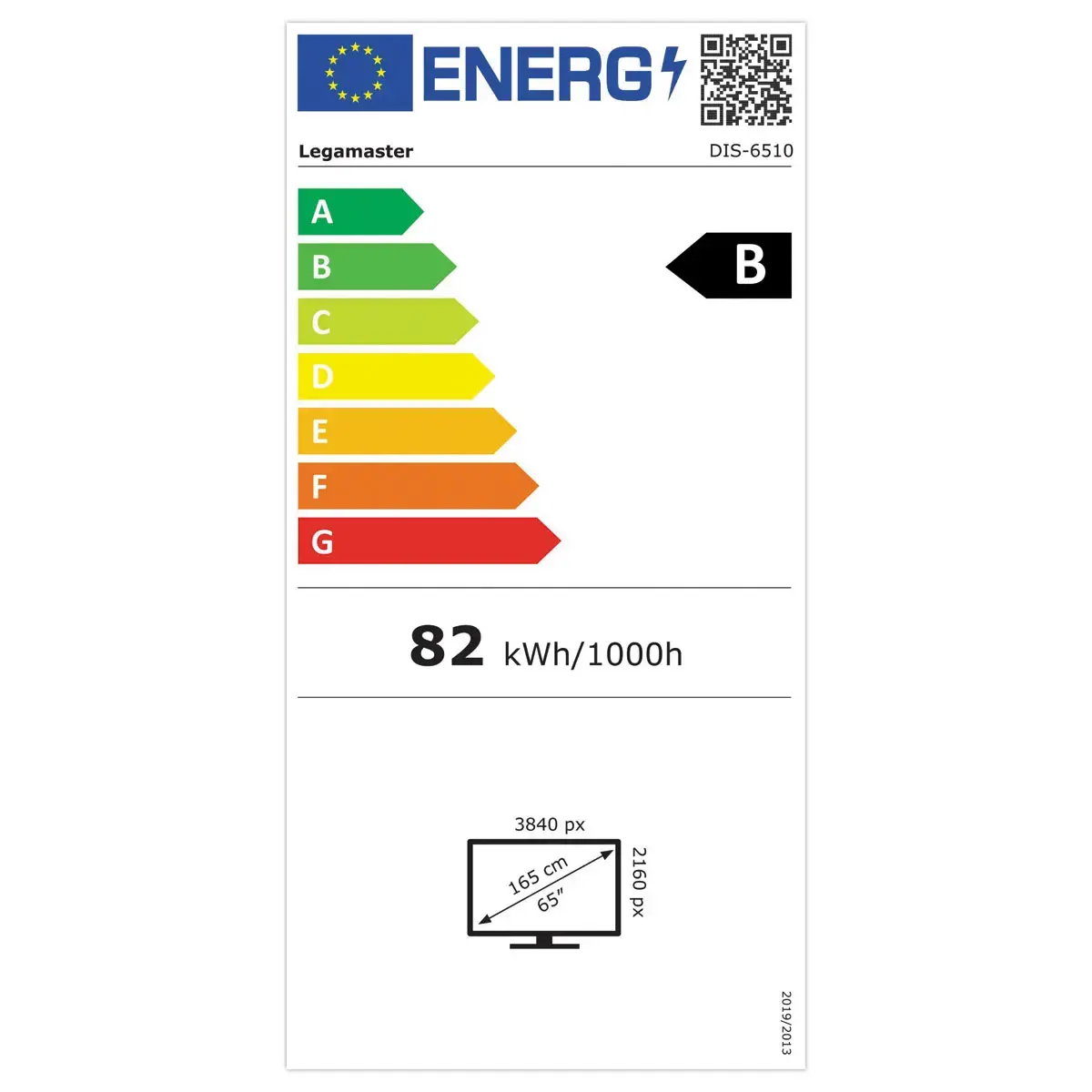 Professioneel displayschermpakket Discover 2 - Klasse B - 65 inches - LEGAMASTER