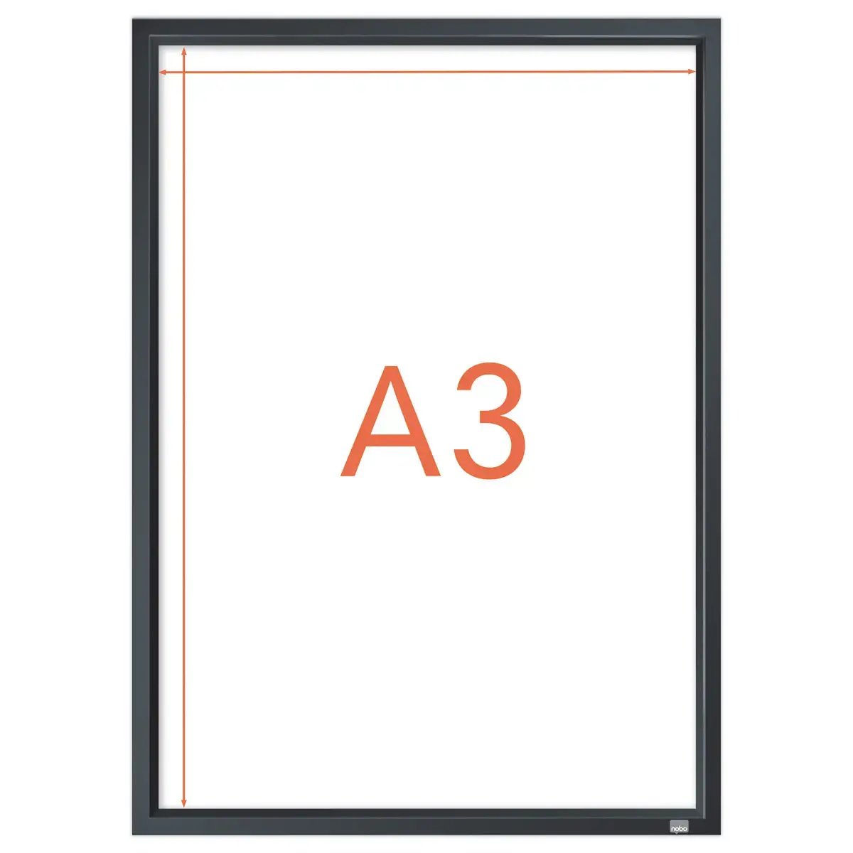 Klemclip voor A3 Nobo poster - zwart